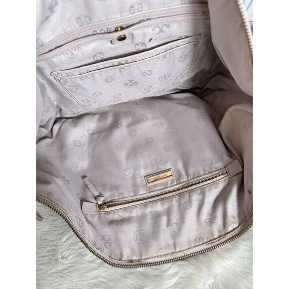 Tory Burch Purse Ivy Slouchy Satchel Bedrock Leather Expandable Bag -Miss STRAP - Picture 13 of 16